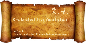 Kratochvilla Adelaida névjegykártya